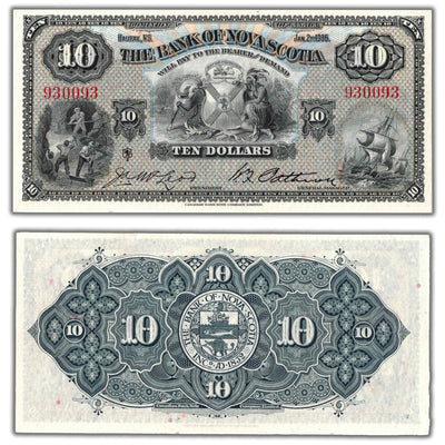 SOLD $10 1935 Bank of Nova Scotia Canada Chartered Note #550-36-04 - Choice UNC
