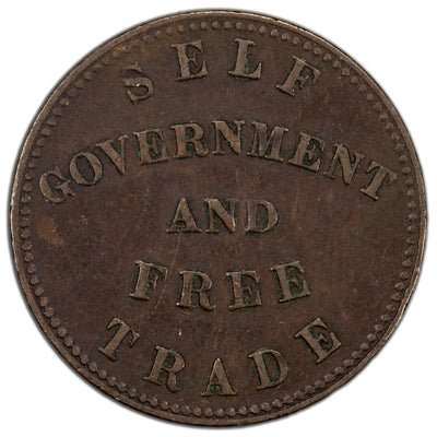 Canada P.E.I. 1855 Token Thick Top Fives PE-7A1 - VF