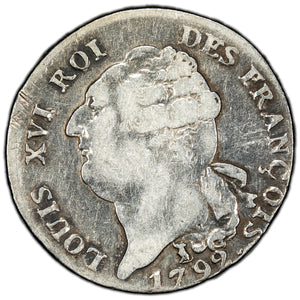 SOLD France 1792 T Ecu Silver Coin