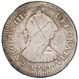 SOLD Mexico 1781 Mo-FF One Real Silver Coin - Scratched