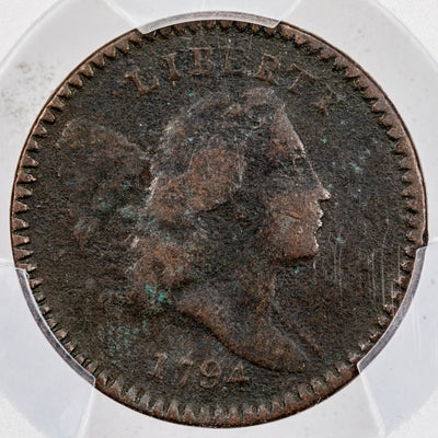 United States 1794 Liberty Cap 1/2 Half Cent Coin - PCGS Fine Detail (corrosion)