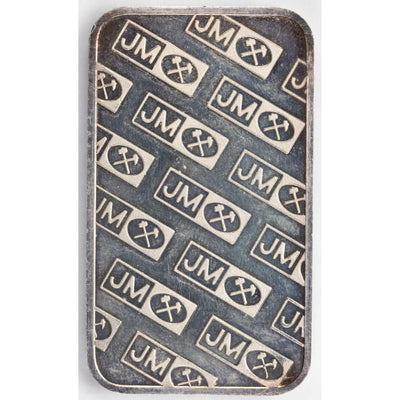 SOLD Johnson Matthey JM 2oz .999 Fine Silver Bar - JM Back