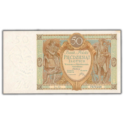 Poland 1929 50 Złotych Note P #71