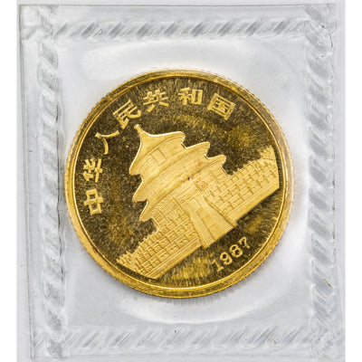 SOLD China 1987 10 Yuan 1/10oz .999 Gold Panada Coin - Sealed