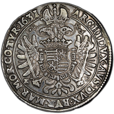 SOLD Hungary 1631 One Thaler Silver Coin - Cleaned
