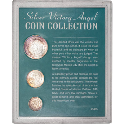 SOLD Mexico 1996 3-Coin Libertad .999 Fine Silver Set - Victory Angel Coin Collection