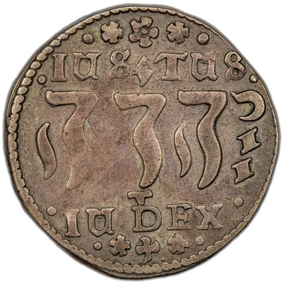 Denmark 1646 2 Two Mark Silver Coin Copenhagen Mint KM #137