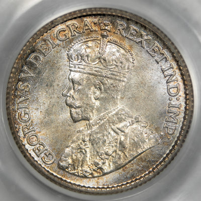 Canada 1913 5 Cents Silver Coin - PCGS MS-65