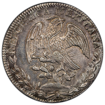 SOLD Mexico 1840 Go-PJ 8 Reales Silver Coin - Old Cleaning