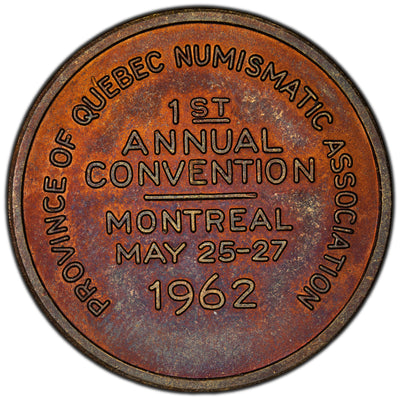 Canada 1962 Province of Quebec Numismatic Association Medal Issue By BMO
