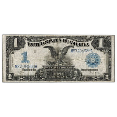 United States 1899 $1 "Black Eagle" Silver Certificate Note - F/VF