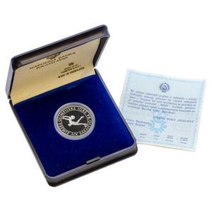 SOLD Yugoslavia 1983 100 Dinara Sterling Silver Proof Coin - Winter Olympics