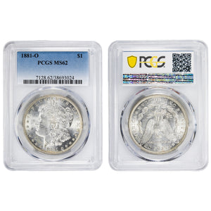 SOLD United States 1881-O $1 Morgan Silver Dollar Coin - PCGS MS-62