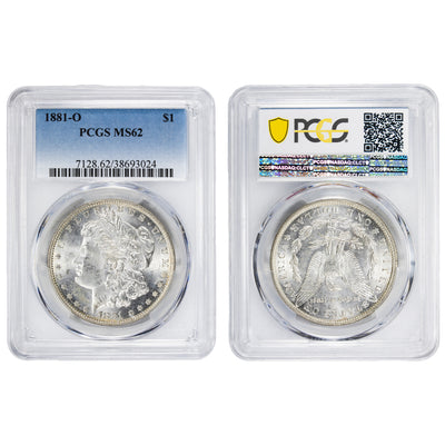 SOLD United States 1881-O $1 Morgan Silver Dollar Coin - PCGS MS-62