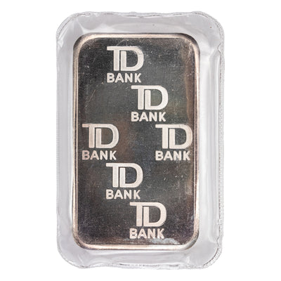 SOLD Johnson Matthey JM TD Bank 5oz .999 Fine Silver Bar - Sealed