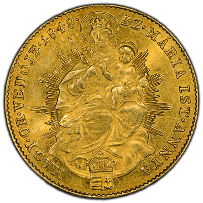SOLD Hungary 1848 One Ducat Gold Coin - Bend