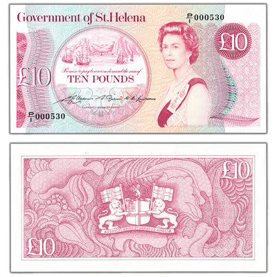 SOLD St. Helena ND (1979) 10 Ten Pounds Note P #8a - Choice Uncirculated