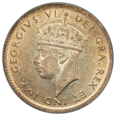 Newfoundland 1942-C 5 Cents Silver Coin - Choice AU