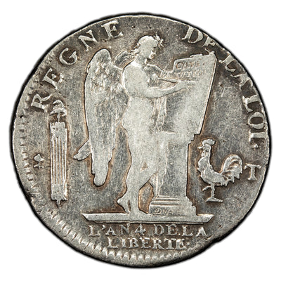 SOLD France 1792 T Ecu Silver Coin