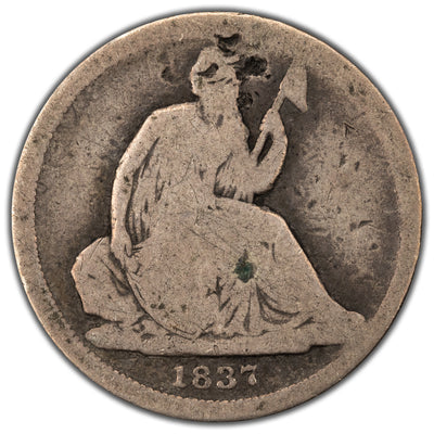 United States 1837 10c Seated Liberty Dime Silver Coin