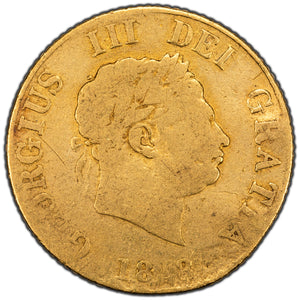 SOLD Great Britain 1818 1/2 Half Sovereign Gold Coin - Damaged