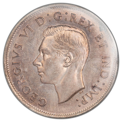 SOLD Canada 1946 50 Cents Half Dollar Silver Coin - ICCS MS-64