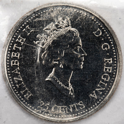 Canada 2000 Millennium Mule 25 Cents Quarter Coin - ICCS MS-63