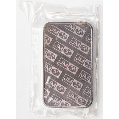 SOLD Johnson Matthey JM 2oz .999 Fine Silver Bar - JM Back Sealed
