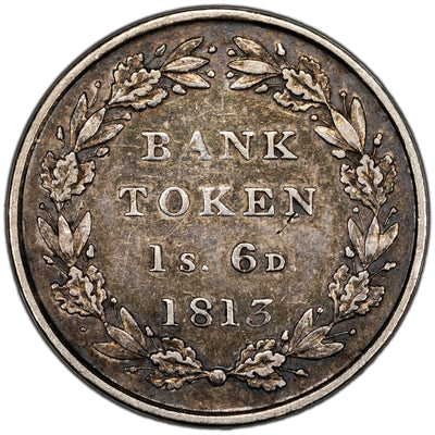 Ireland 1813 1 Shilling 6 Pence Silver Bank Token