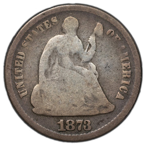 SOLD United States 1873 Seated Liberty Half Dime Silver Coin