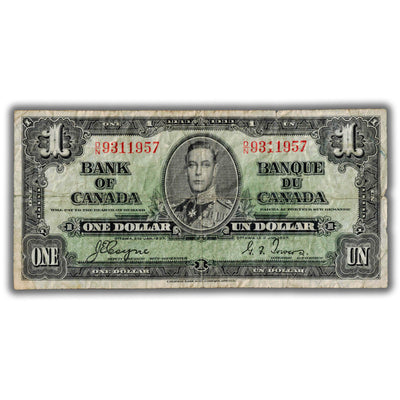 $1 1937 Bank of Canada Note Coyne-Towers D/N Prefix BC-21d
