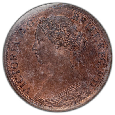 Nova Scotia 1864 1/2c Half Cent Coin - ICCS MS-63
