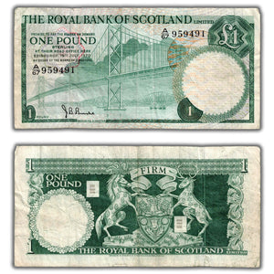 SOLD Scotland The Royal Bank 1970 One Pound P #334a