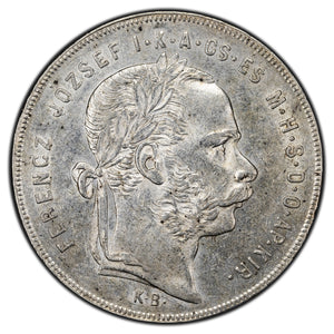 SOLD Hungary 1879 1 Forint Silver Coin KM #453.1