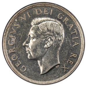 SOLD Canada 1949 $1 Silver Dollar Coin - Matthew Ship - Cleaned