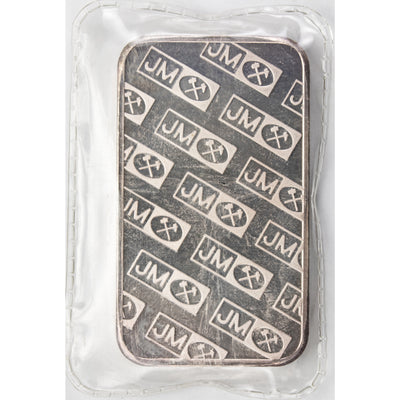 SOLD Johnson Matthey JM 2oz .999 Fine Silver Bar - JM Back Sealed