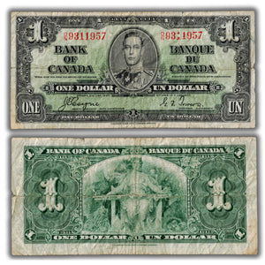 SOLD $1 1937 Bank of Canada Note Coyne-Towers D/N Prefix BC-21d