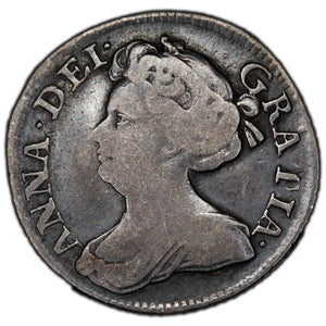 SOLD Great Britain 1711 6 Pence Silver Coin - Queen Anne