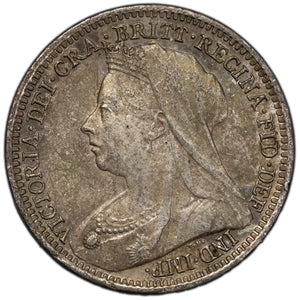 Great Britain 1900 3 Pence Silver Coin KM #777