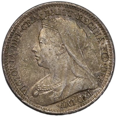 Great Britain 1900 3 Pence Silver Coin KM #777