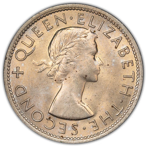 SOLD New Zealand 1953 Half Crown Coin KM #29