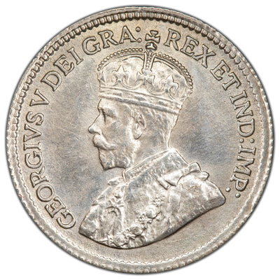Canada 1917 5 Cents Silver Coin - Uncirculated +