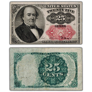 SOLD United States 1874 25 Cents Fractional Currency Note - VF