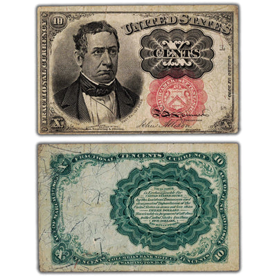 United States 1874 10 Cents Fractional Currency Note - VF