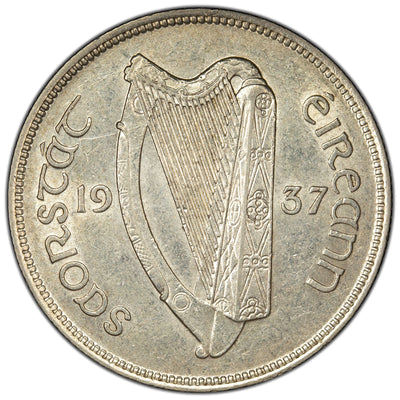 Ireland 1937 Florin Silver Coin KM #7