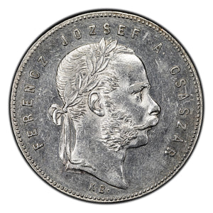 SOLD Hungary 1869 KB 1 Forint Silver Coin KM #449