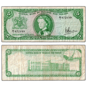 Trinidad & Tobago ND (1964) $5 Five Dollars Note P #27c - F/VF