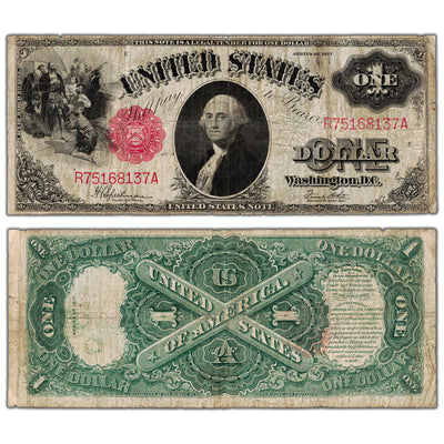 SOLD United States 1917 $1 One Dollar Legal Tender Note - Circulated