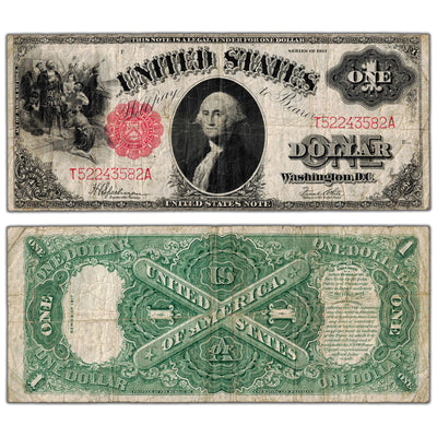 SOLD United States 1917 $1 One Dollar Legal Tender Note - Circulated