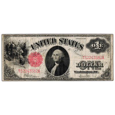 SOLD United States 1917 $1 One Dollar Legal Tender Note - Circulated